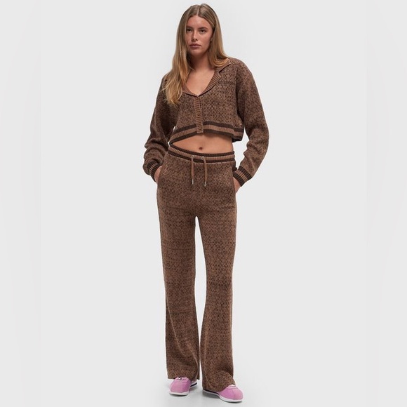 Nike Jordan Cozy Girl Knit Flare Women Pants Brown $175 FZ4201 - Picture 3 of 16